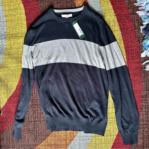 Hawker Rye - heathered navy and gray sweater nwt